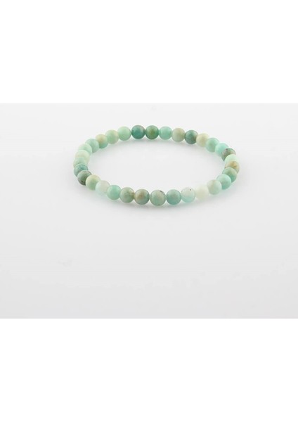 Sertifikalı Amazonit Doğal Taş Bileklik 6MM19