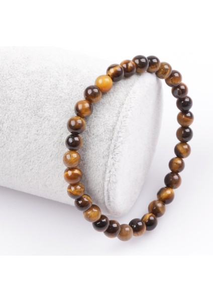 Sertifikalı Kaplan Gözü Doğal Taş Bileklik 6 MM19