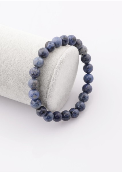 Sertifikalı Dumortierite Doğal Taş Bileklik 8 MM22
