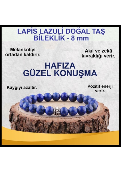 Sertifikalı Lapis Lazuli Doğaltaş Bileklik 8 MM18 fiyatları