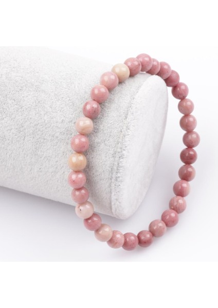 Sertifikalı Pembe Jasper Bileklik 8 MM19