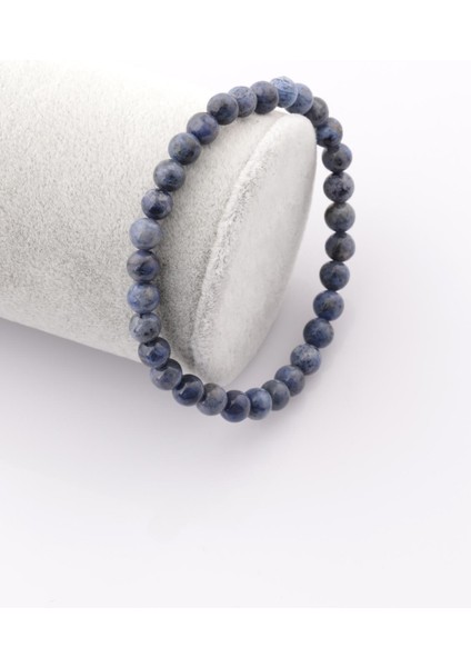 Sertifikalı Dumortierite Doğal Taş Bileklik 6 MM23