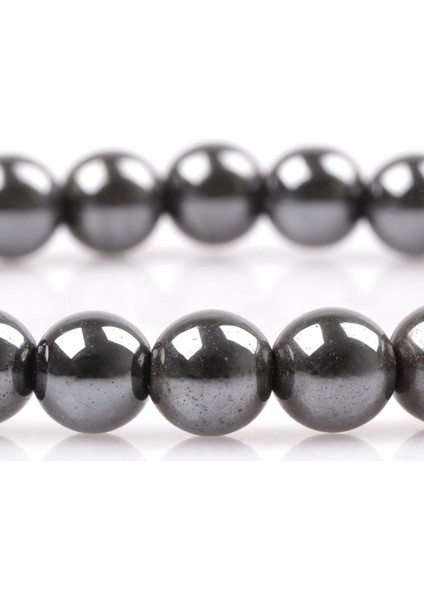 Sertifikalı Hematit Doğal Taş Bileklik 6 MM21 modelleri