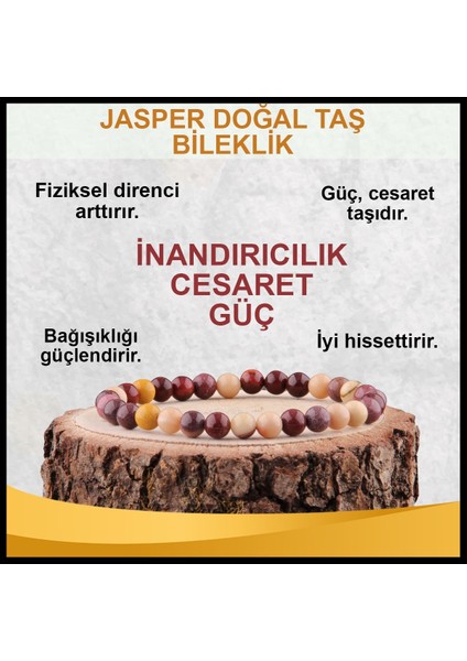 Sertifikalı Jasper Doğal Taş Bileklik 6 MM19 fiyatları