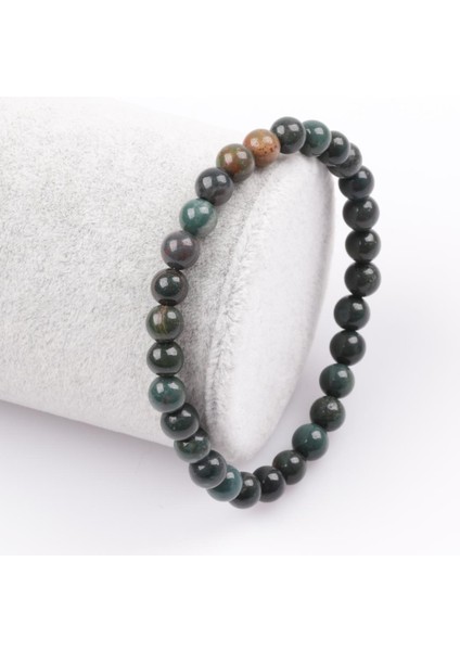 Sertifikalı Kan Taşı Doğal Taş Bileklik 6 MM22