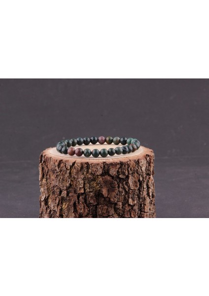 Sertifikalı Kan Taşı Doğal Taş Bileklik 6 MM22 fırsatları