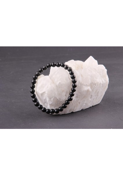 Sertifikalı Obsidyen Doğal Taş Bileklik 8mm
