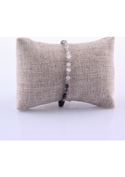 Sertifikalı Rutilli Kuvars Doğal Taş Bileklik 3 mm