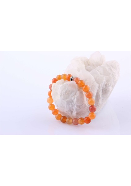 Sertifikalı Karnelyan Akik Doğaltaş Bileklik 8 MM19 fırsatları