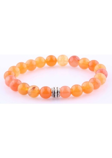 Sertifikalı Karnelyan Akik Doğaltaş Bileklik 8 MM19 indirimleri