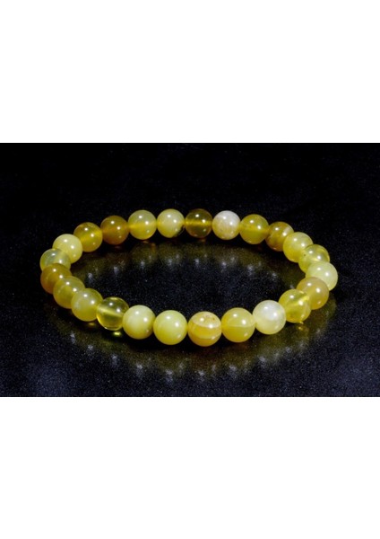 Sertifikalı Sarı Opal Doğal Taş Bileklik 8 MM22