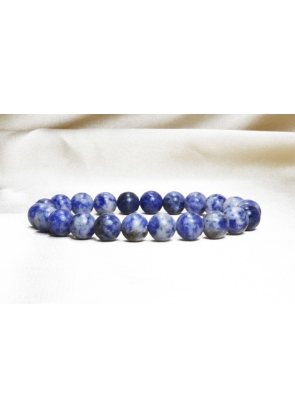 Sertifikalı Sodalit Doğal Taş Bileklik 8 MM17