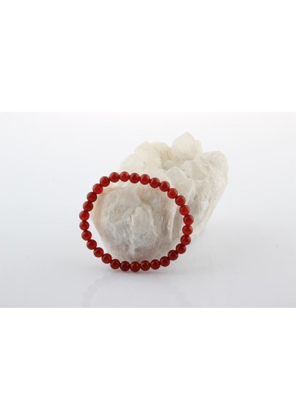 Sertifikalı Kırmızı Akik Doğal Taş Bileklik 6MM22 fiyatları