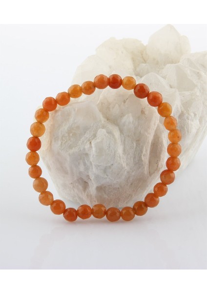 Sertifikalı Aventurin Turuncu Doğal Taş Bileklik 6MM22 fiyatları