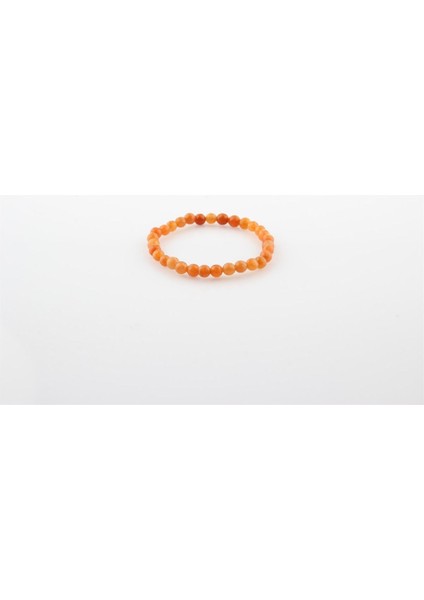 Sertifikalı Aventurin Turuncu Doğal Taş Bileklik 6MM22 modelleri
