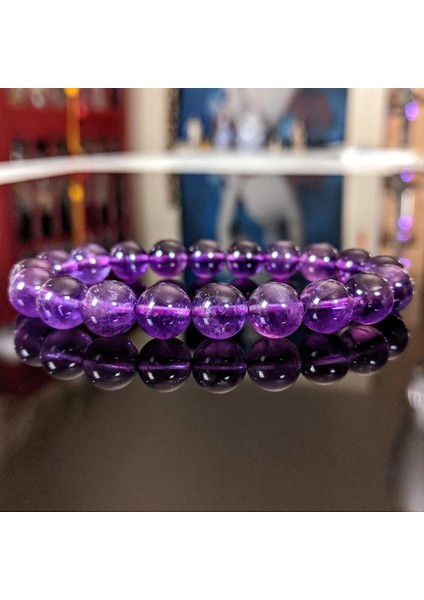 Sertifikalı Ametist Doğal Taş Bileklik 6 MM18 modelleri