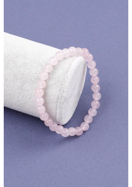 Sertifikalı Pembe Kuvars Doğal Taş Bileklik 6 MM18 fiyatları