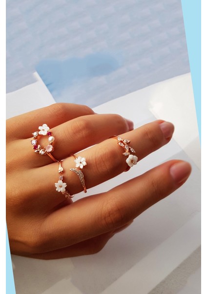 Ithal Manolya Elegant Tasarım Gümüş Yüzük