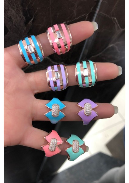 Turkuaz Mineli Tatlı Figürlü Gümüş Yüzük fiyatları