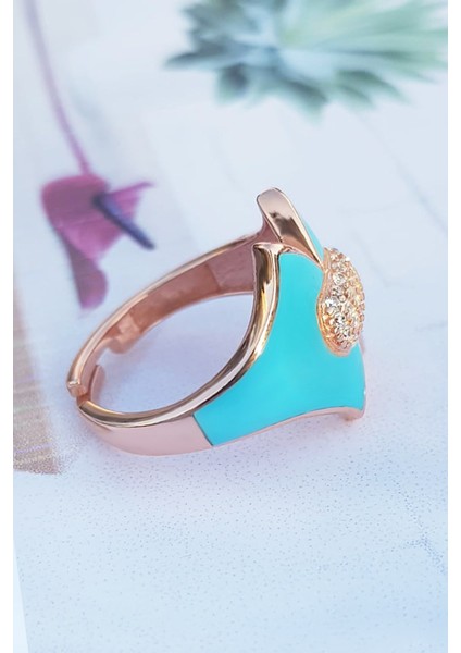 Turkuaz Mineli Tatlı Figürlü Gümüş Yüzük modelleri
