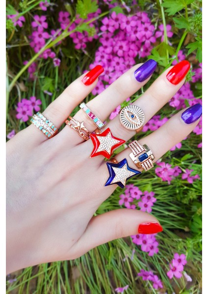 Zincir Kemerli Star Gümüş Yüzük fiyatları