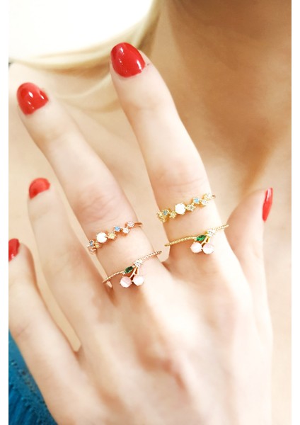 Ortası Opal Taşlı Gümüş Yüzük fiyatları