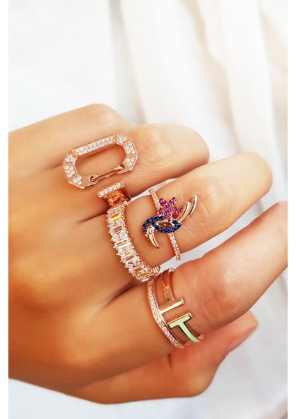 Tamtur Baget Rose Gümüş Yüzük