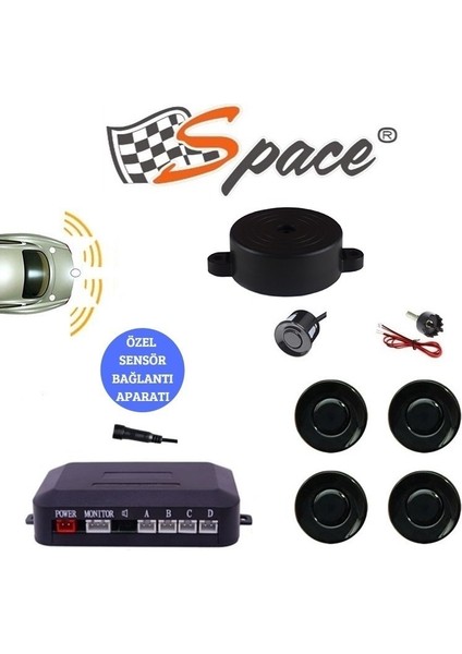 Drs Tuning Space Ses Ikazlı Park Sensörü 22 mm Siyah / GUPR10-S