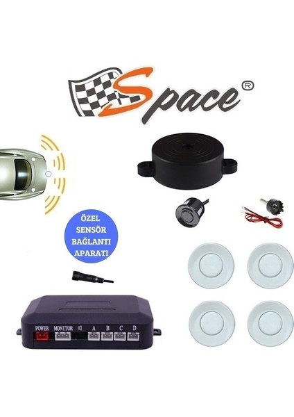 Drs Tuning Space Ses Ikazlı Park Sensörü 22 mm Beyaz / GUPR10-B