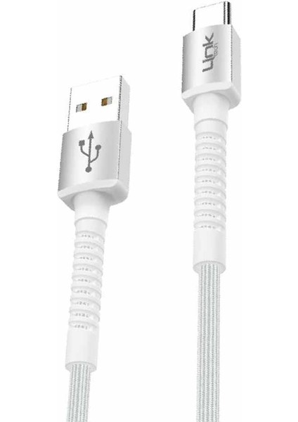 K552 Type-C USB Metal Başlı Data/şarj Kablosu 3A 1mt