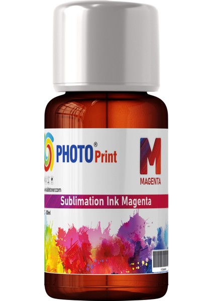 Photo Print Epson L1800 Uyumlu M Kırmızı Renk 100 ml Sublimasyon Transfer Baskı Mürekkep