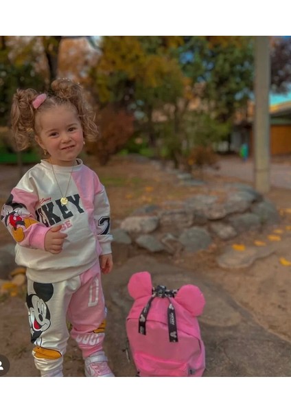 Çocuk Mickey Mouse Baskılı Alt Üst Ikili Takımı