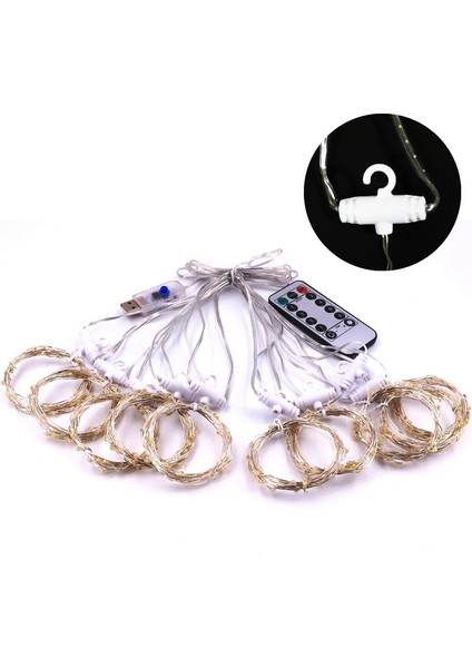 Kırmızı Salkım LED Işık Kırmızı LED Işık USB + Kumandalı Kırmızı Ince Peri Ledli 3 x 2,5 Metre Yılbaşı Işıkları Noel Işıkları fiyatları