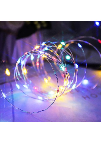 Rgb Mikro Peri Ledli Pilli Renkli LED Işık Renkli Pilli Işık 5 Metre Renkli Pilli Işık Renkli Yılbaşı Ağacı Işığı Renkli Noel Ağacı Işığı