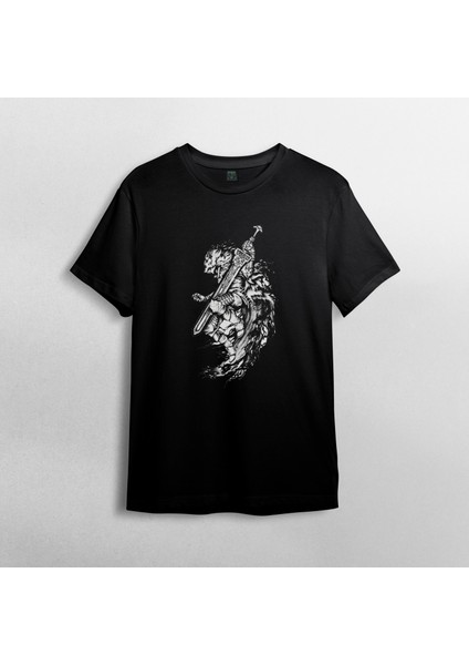 Elden Ring %100 Pamuklu Bisiklet Yaka T-Shirt Model - 5