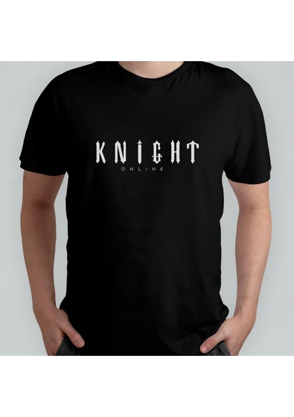 Knight Online %100 Pamuklu Bisiklet Yaka T-Shirt Model - 1