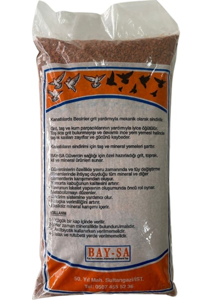Bay-Sa Güvercin Kırmızı grit Kili 2,5 kg (2 Adet FİYATIDIR) fiyatları