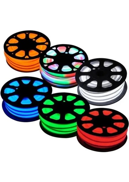 12 Volt 6x12mm Mor Neon Led 50 Metre Makara (2.5 cm'de Kesilebilir.)