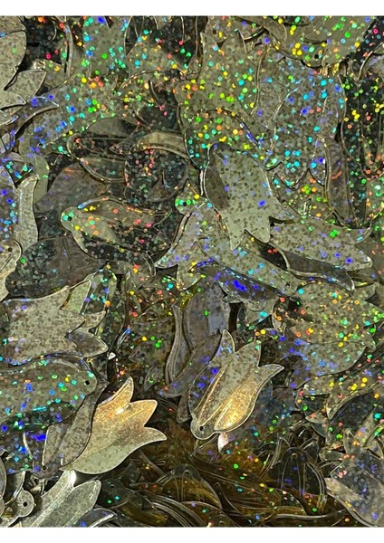 Altın Sarısı Lale Lazer Kesim Birinci Kalite Çanta Perde Supla Pul Payet 50 gr 3 cm