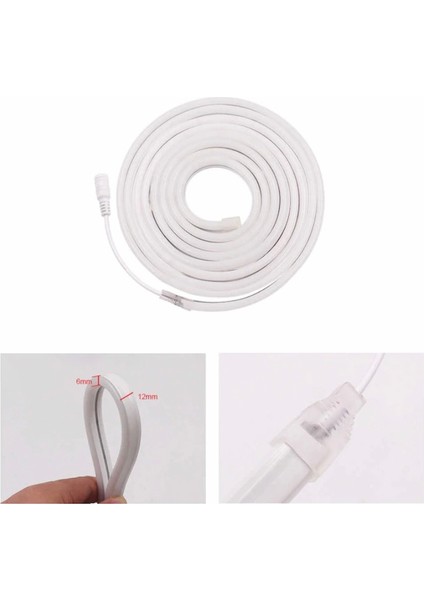 12 Volt 6 x 12 mm Turkuaz Esnek Neon Led 5 Metre)
