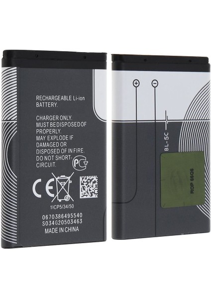 Ata Elektronik Nokıa Nokia Uyumlu Bl-5c BL5C 3.7V 1020MAH Bl-5c BL5C Bl 5c Pil Batarya Batarya Pil