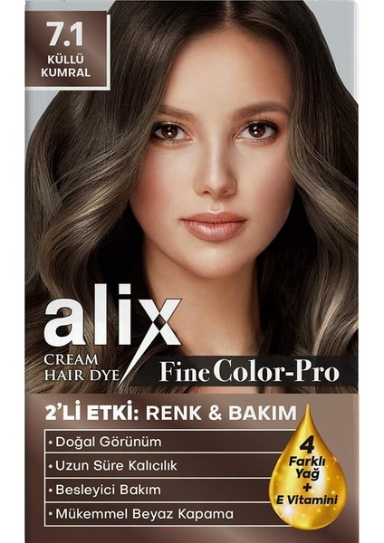 Saç Boyası 7.1 Küllü Kumral 50 ml