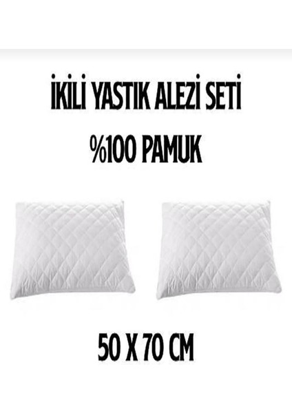 KAPITONELİ SIVI GEÇİRMEZ YASTIK ALEZİ YASTIK KORUYUCU 50X70CM EBATINDA 100% PAMUKLU modelleri