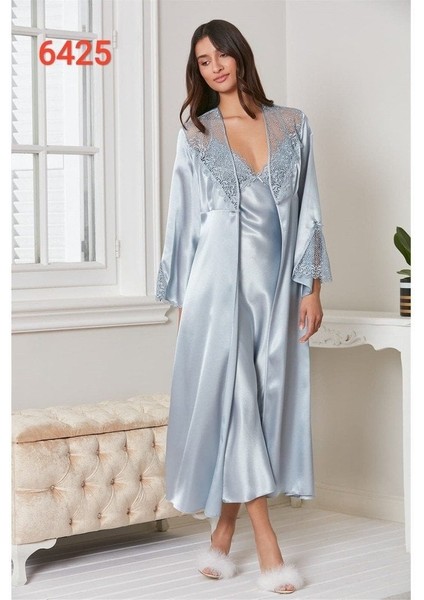 6'lı Kaplı Gecelik Sabahlık Set 6425 Mist Renk fırsatları