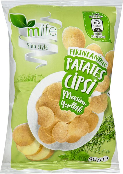 Slim Style Mevsim Yeşillikli Patates Cipsi 30 G