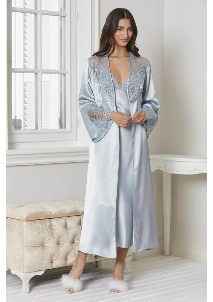 6'lı Kaplı Gecelik Sabahlık Set 6425 Royal Renk