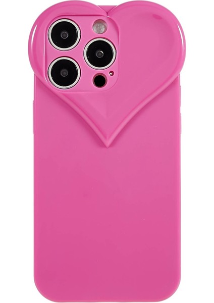 Xstepcase iPhone 14 Pro Heart Şekilli Kamera Koruma Telefon Kasası Esnek Tpu Anti-Çizik Cep Telefonu Kapak Kabuğu (Yurt Dışından)