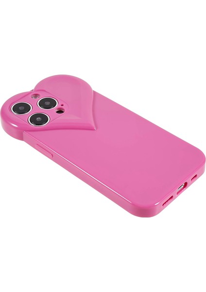 Xstepcase iPhone 14 Pro Heart Şekilli Kamera Koruma Telefon Kasası Esnek Tpu Anti-Çizik Cep Telefonu Kapak Kabuğu (Yurt Dışından)
