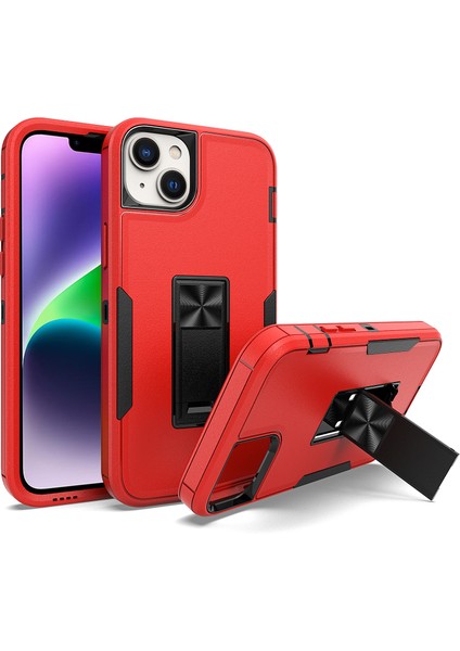 Xstepcase iPhone 14 Için Hybrid Hard Pc Için Yumuşak Tpu Etkiye Dayanıklı Kasa Araba Montajı Kickstand Koruyucu Telefon Kapağı (Yurt Dışından)