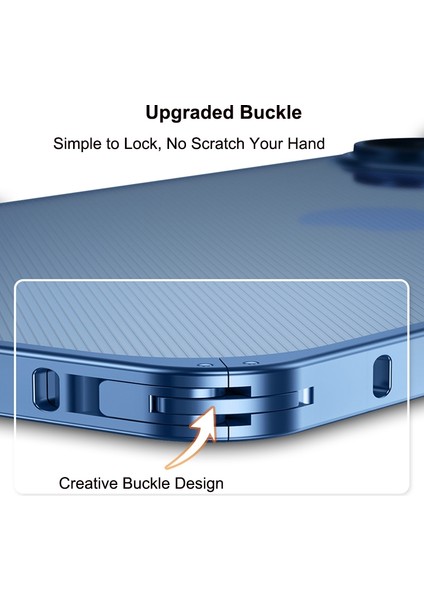 Xstepcase iPhone 14 Pro Luban Lock Telefon Koruyucu Kapak Pc + Metal Anti-Drop Anti-Çizelge Kılıfı Temperli Cam Lens Film (Yurt Dışından) indirimleri